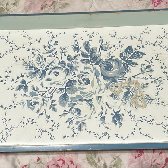 Gorgeous, Vintage Wooden “Antique Blue” Bedroom Tray. - Picture 4 of 9